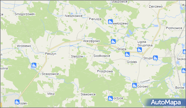 mapa Siodłkowice, Siodłkowice na mapie Targeo