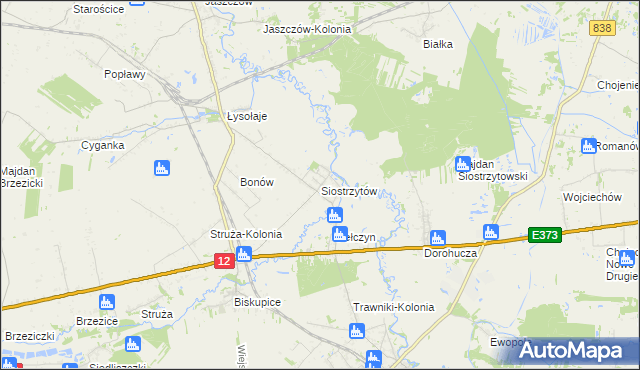 mapa Siostrzytów, Siostrzytów na mapie Targeo