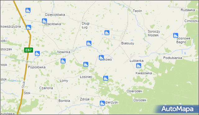 mapa Sitkowo, Sitkowo na mapie Targeo