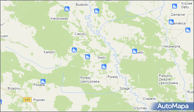 mapa Siwiki, Siwiki na mapie Targeo