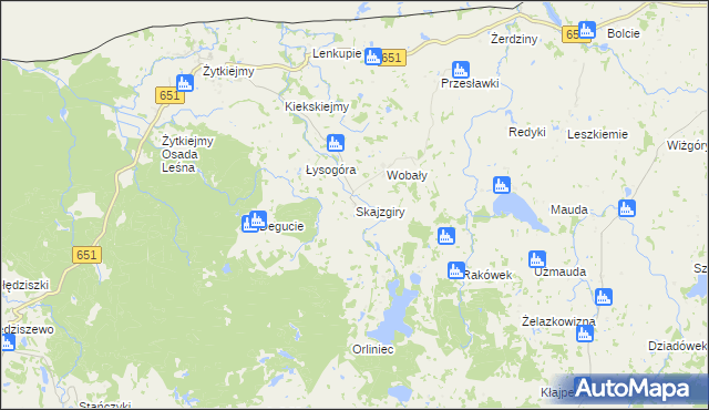 mapa Skajzgiry, Skajzgiry na mapie Targeo