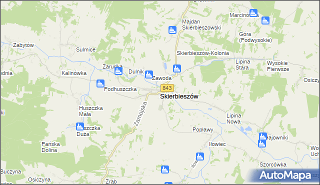 mapa Skierbieszów, Skierbieszów na mapie Targeo