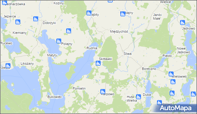 mapa Skitławki, Skitławki na mapie Targeo