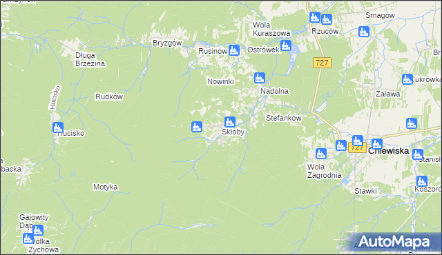 mapa Skłoby, Skłoby na mapie Targeo