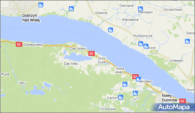 mapa Skoki Duże, Skoki Duże na mapie Targeo