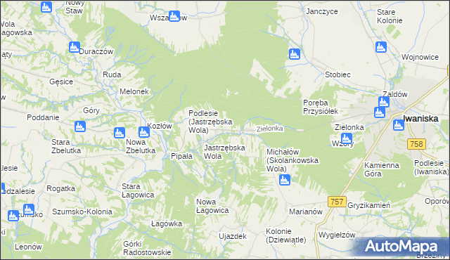 mapa Skolankowska Wola, Skolankowska Wola na mapie Targeo