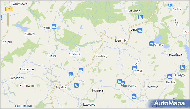 mapa Skolwity, Skolwity na mapie Targeo