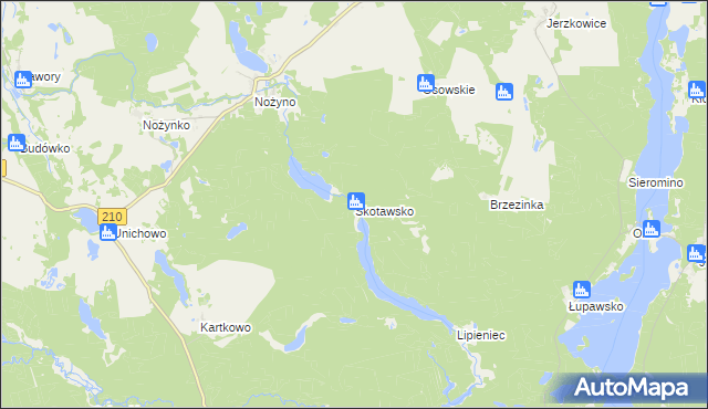 mapa Skotawsko, Skotawsko na mapie Targeo