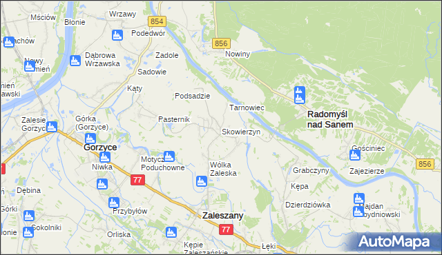 mapa Skowierzyn, Skowierzyn na mapie Targeo