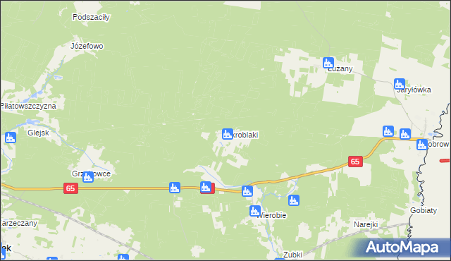 mapa Skroblaki, Skroblaki na mapie Targeo