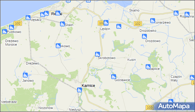 mapa Skrobotowo, Skrobotowo na mapie Targeo
