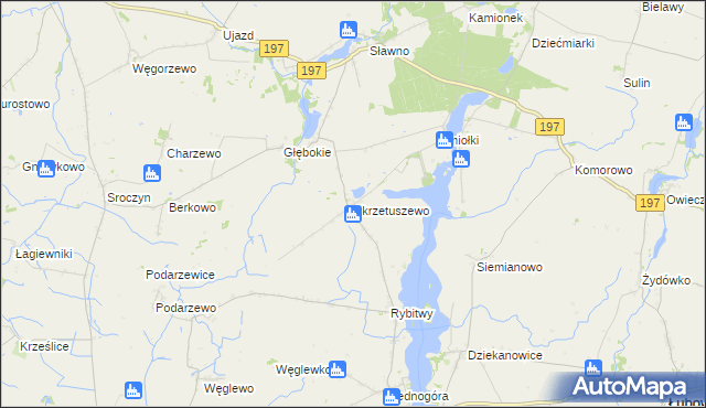 mapa Skrzetuszewo, Skrzetuszewo na mapie Targeo