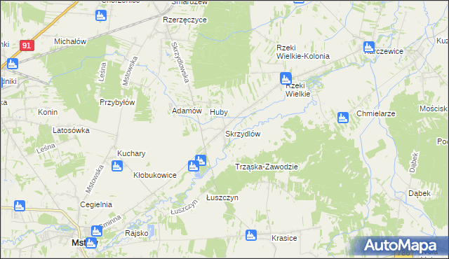 mapa Skrzydlów, Skrzydlów na mapie Targeo