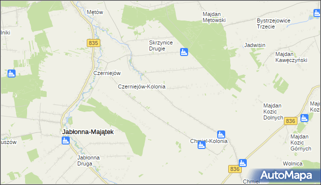 mapa Skrzynice-Kolonia, Skrzynice-Kolonia na mapie Targeo