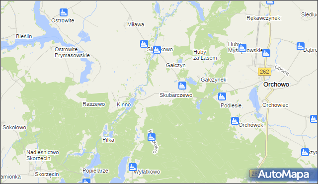 mapa Skubarczewo, Skubarczewo na mapie Targeo
