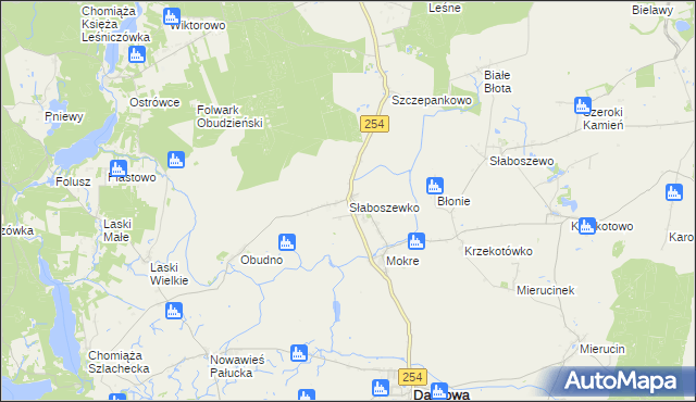 mapa Słaboszewko, Słaboszewko na mapie Targeo