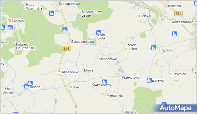 mapa Słaboszewo, Słaboszewo na mapie Targeo