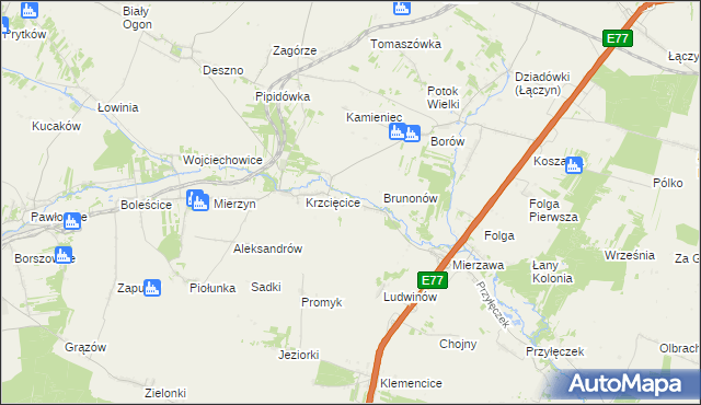 mapa Słaboszowice, Słaboszowice na mapie Targeo