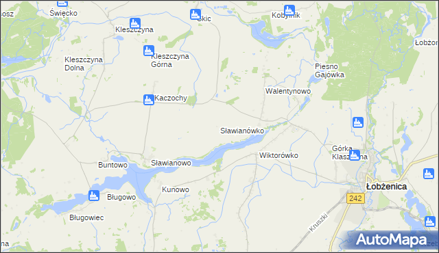 mapa Sławianówko, Sławianówko na mapie Targeo