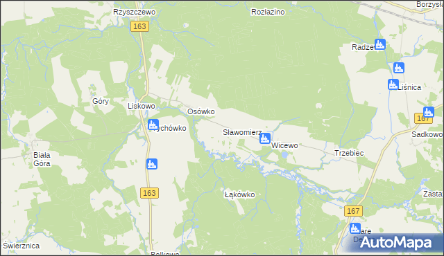 mapa Sławomierz, Sławomierz na mapie Targeo