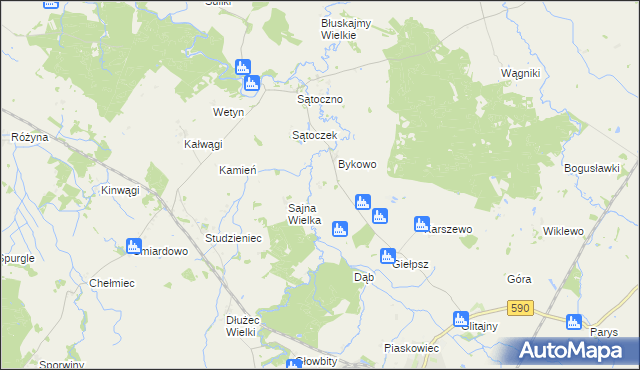 mapa Słępy, Słępy na mapie Targeo