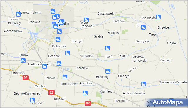 mapa Śleszynek, Śleszynek na mapie Targeo