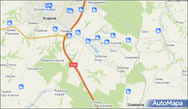 mapa Słodków Drugi, Słodków Drugi na mapie Targeo