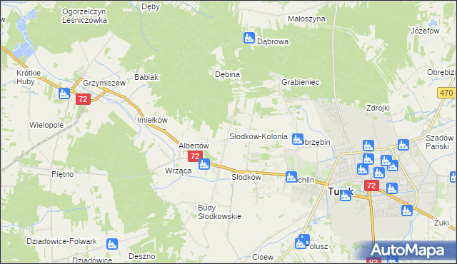 mapa Słodków-Kolonia, Słodków-Kolonia na mapie Targeo