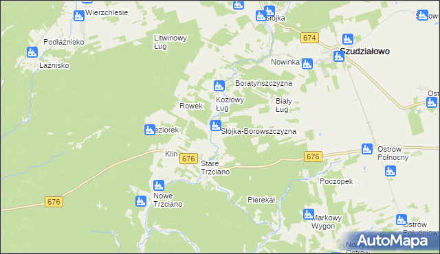 mapa Słójka-Borowszczyzna, Słójka-Borowszczyzna na mapie Targeo
