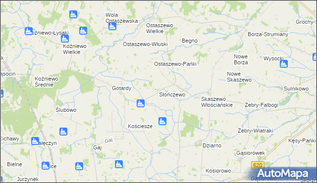 mapa Słończewo, Słończewo na mapie Targeo