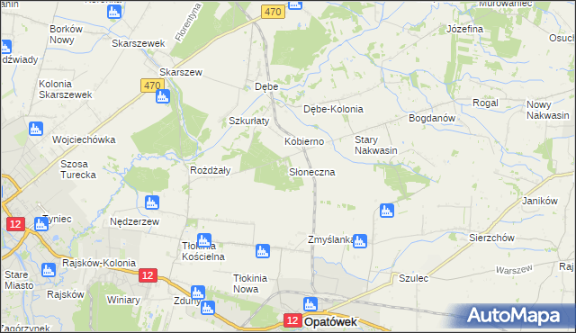 mapa Słoneczna, Słoneczna na mapie Targeo