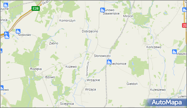 mapa Słonowiczki, Słonowiczki na mapie Targeo