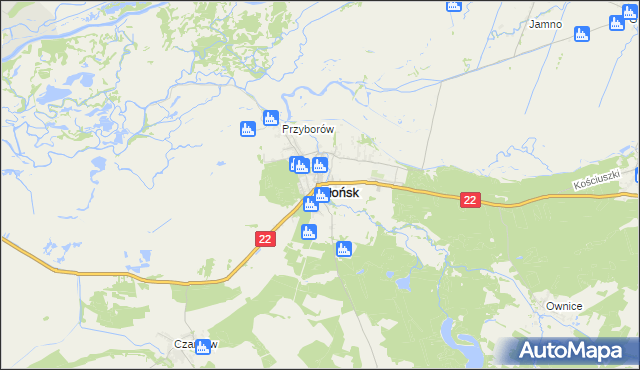 mapa Słońsk, Słońsk na mapie Targeo