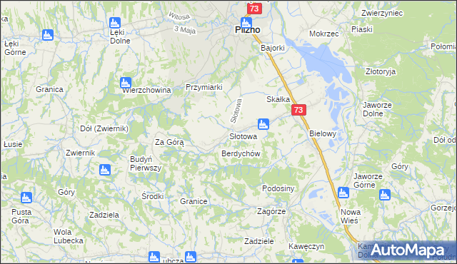 mapa Słotowa, Słotowa na mapie Targeo