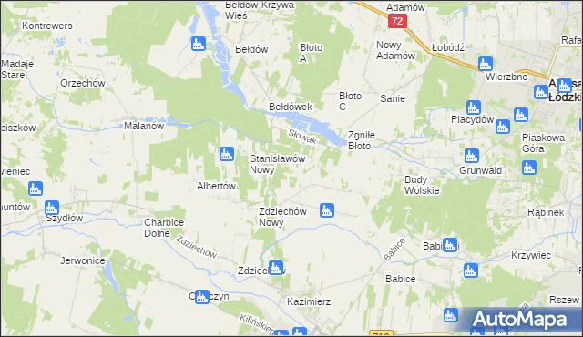 mapa Słowak, Słowak na mapie Targeo