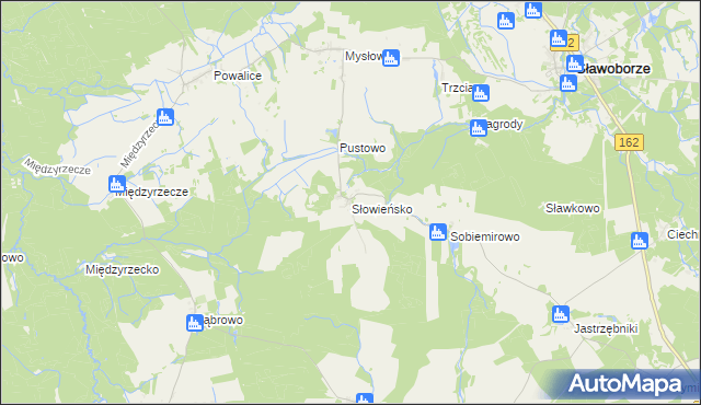 mapa Słowieńsko, Słowieńsko na mapie Targeo