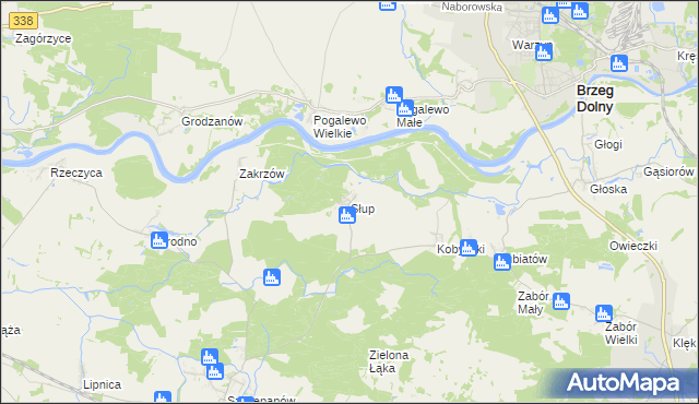 mapa Słup gmina Środa Śląska, Słup gmina Środa Śląska na mapie Targeo
