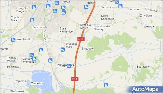 mapa Smardów, Smardów na mapie Targeo