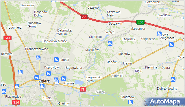 mapa Smardzew gmina Zgierz, Smardzew gmina Zgierz na mapie Targeo