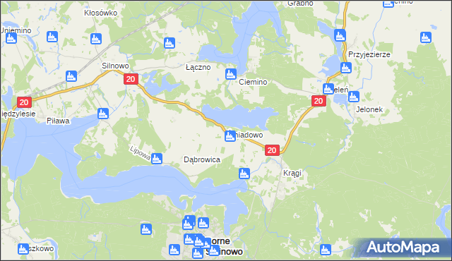 mapa Śmiadowo, Śmiadowo na mapie Targeo