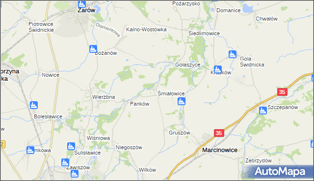 mapa Śmiałowice, Śmiałowice na mapie Targeo