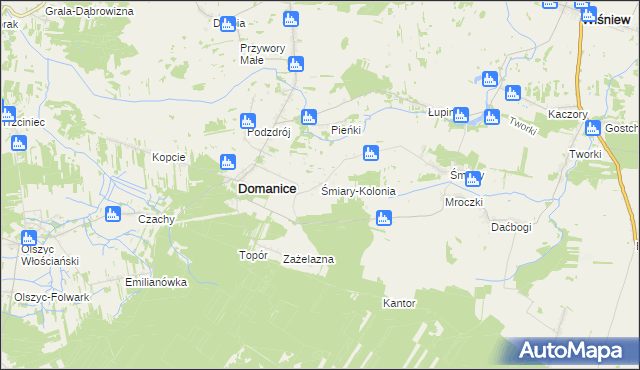 mapa Śmiary-Kolonia, Śmiary-Kolonia na mapie Targeo