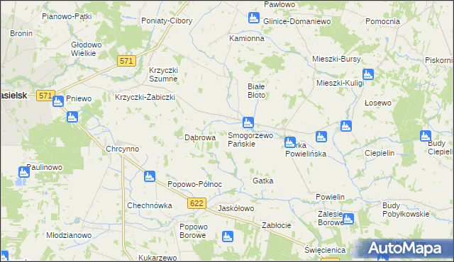 mapa Smogorzewo Pańskie, Smogorzewo Pańskie na mapie Targeo