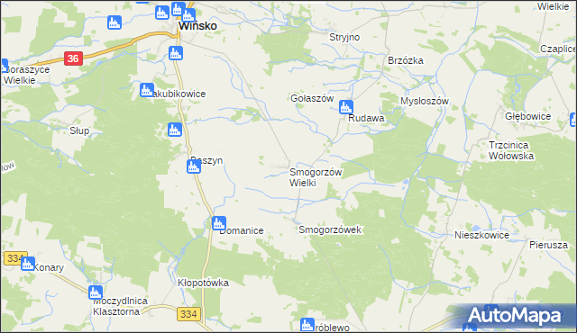 mapa Smogorzów Wielki, Smogorzów Wielki na mapie Targeo