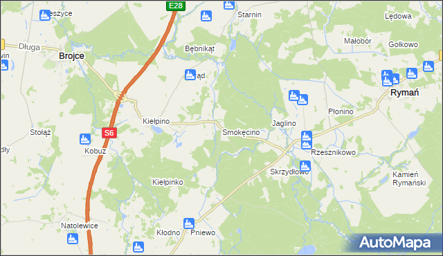 mapa Smokęcino, Smokęcino na mapie Targeo