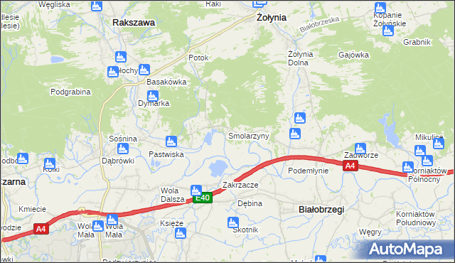 mapa Smolarzyny, Smolarzyny na mapie Targeo