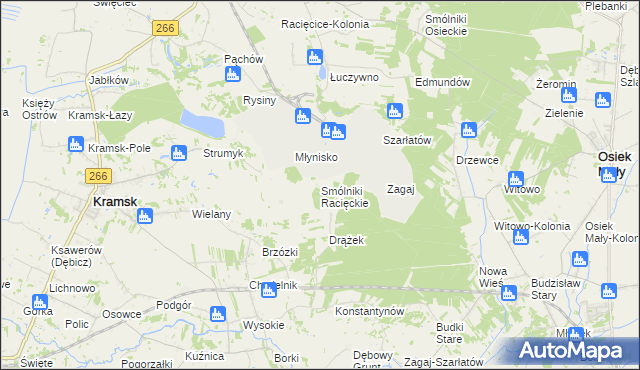 mapa Smólniki Racięckie, Smólniki Racięckie na mapie Targeo