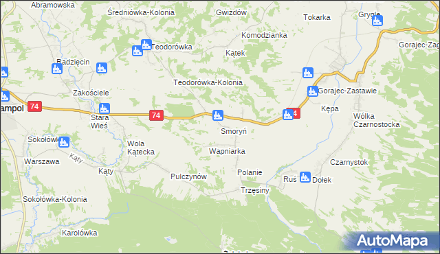 mapa Smoryń, Smoryń na mapie Targeo