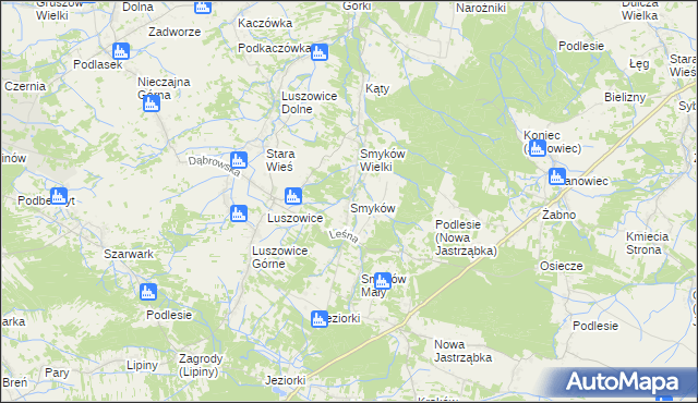 mapa Smyków gmina Radgoszcz, Smyków gmina Radgoszcz na mapie Targeo