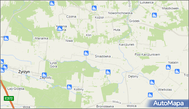 mapa Śniadówka, Śniadówka na mapie Targeo